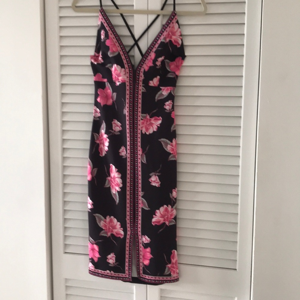 Fun and Sexy Floral Print Cocktail Dress